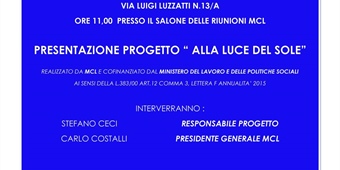 Presentazione Progetto "Alla luce del sole"